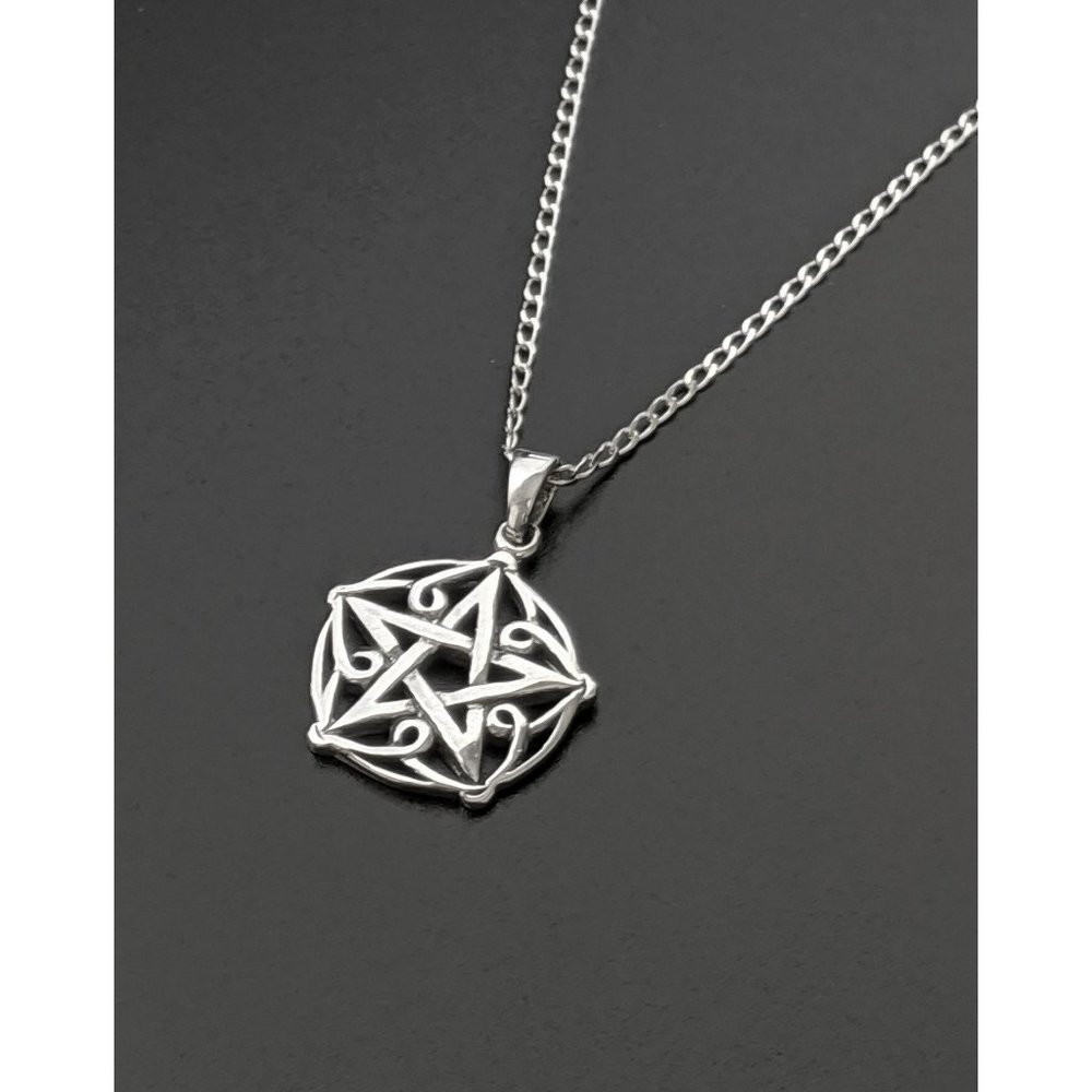 Pentagram Necklace, Celtic Design